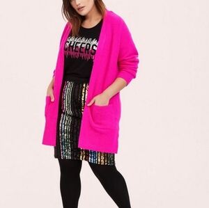 EUC Plus size open front longline cardigan